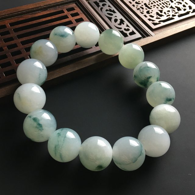 a货【飘花手链冰糯种翡翠串珠/链饰】价格_多少钱_爆款推荐-张玉堂